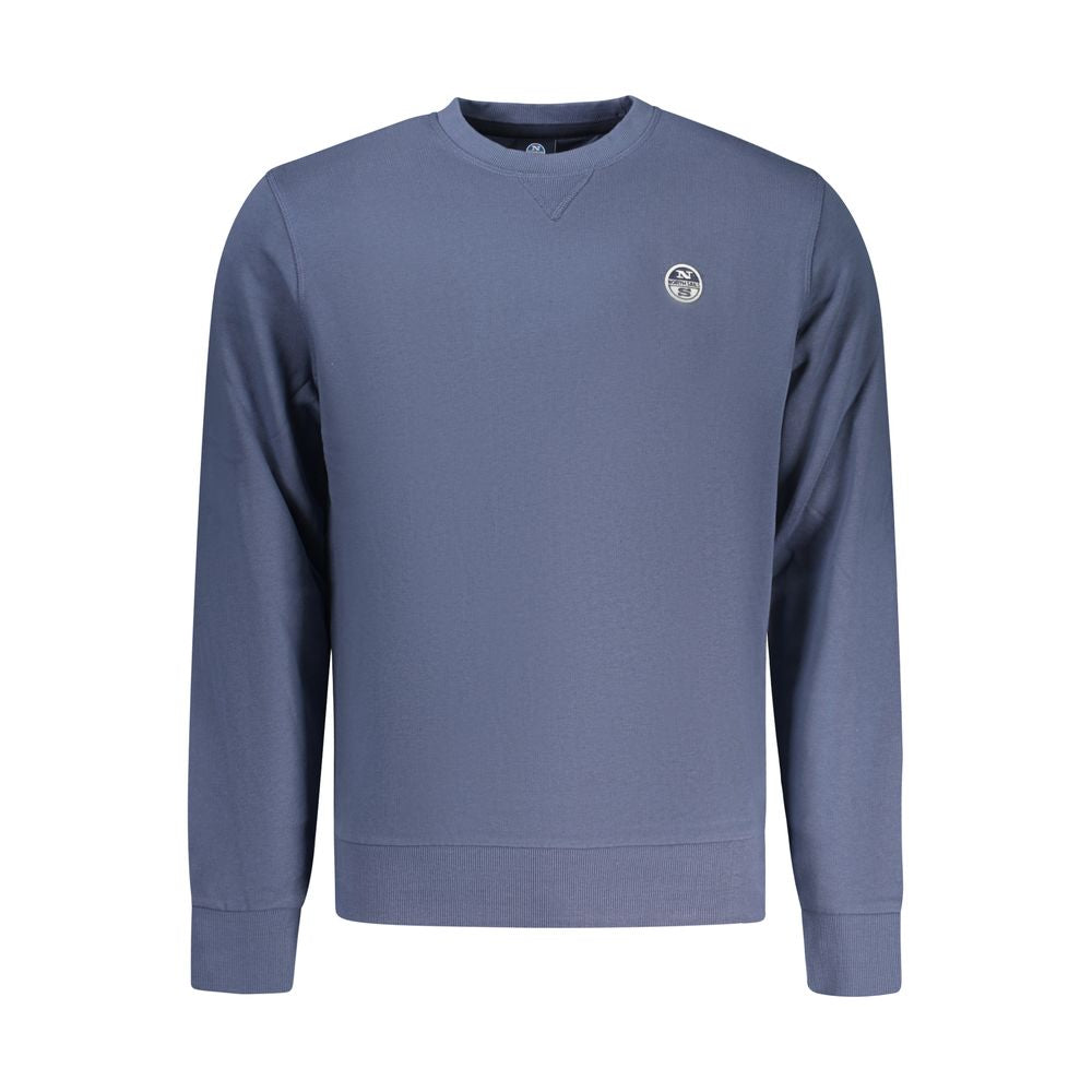 North Sails Blue Cotton Men Sweatshirt - Luxe Nova