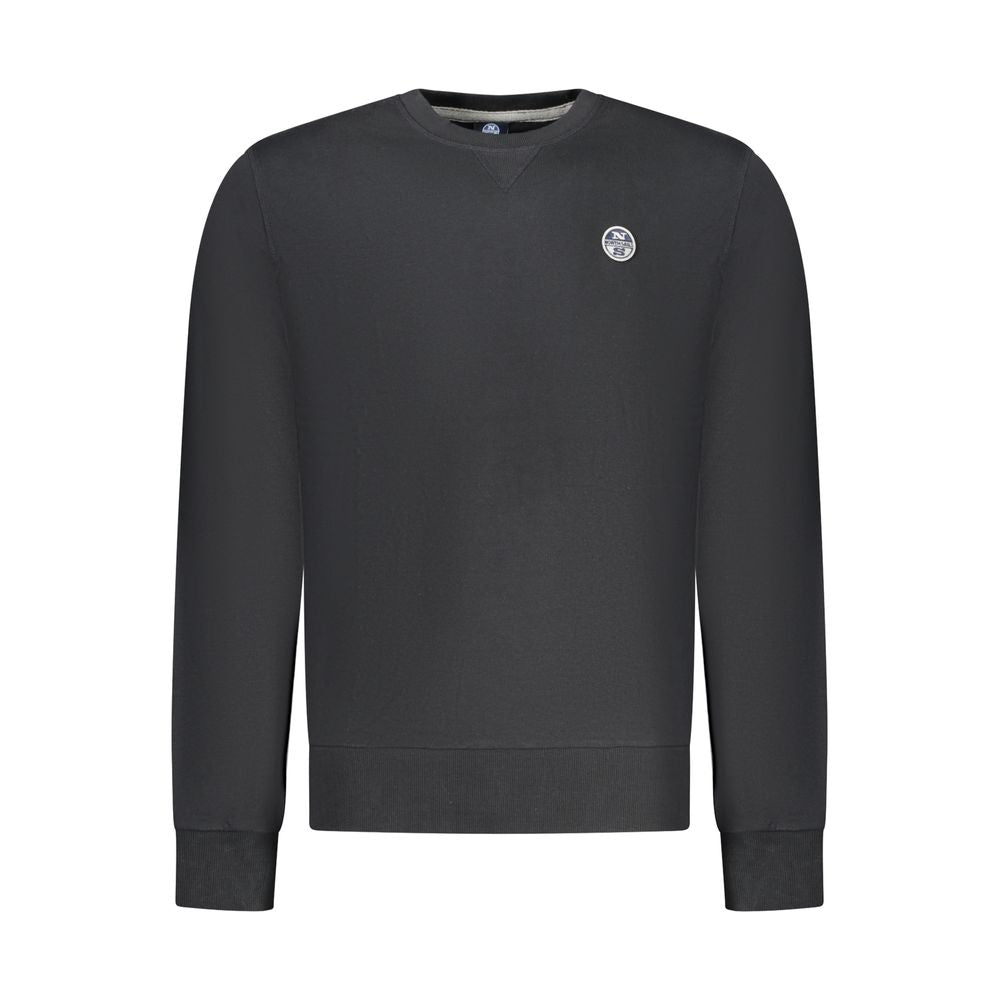 North Sails Black Cotton Men Sweatshirt - Luxe Nova