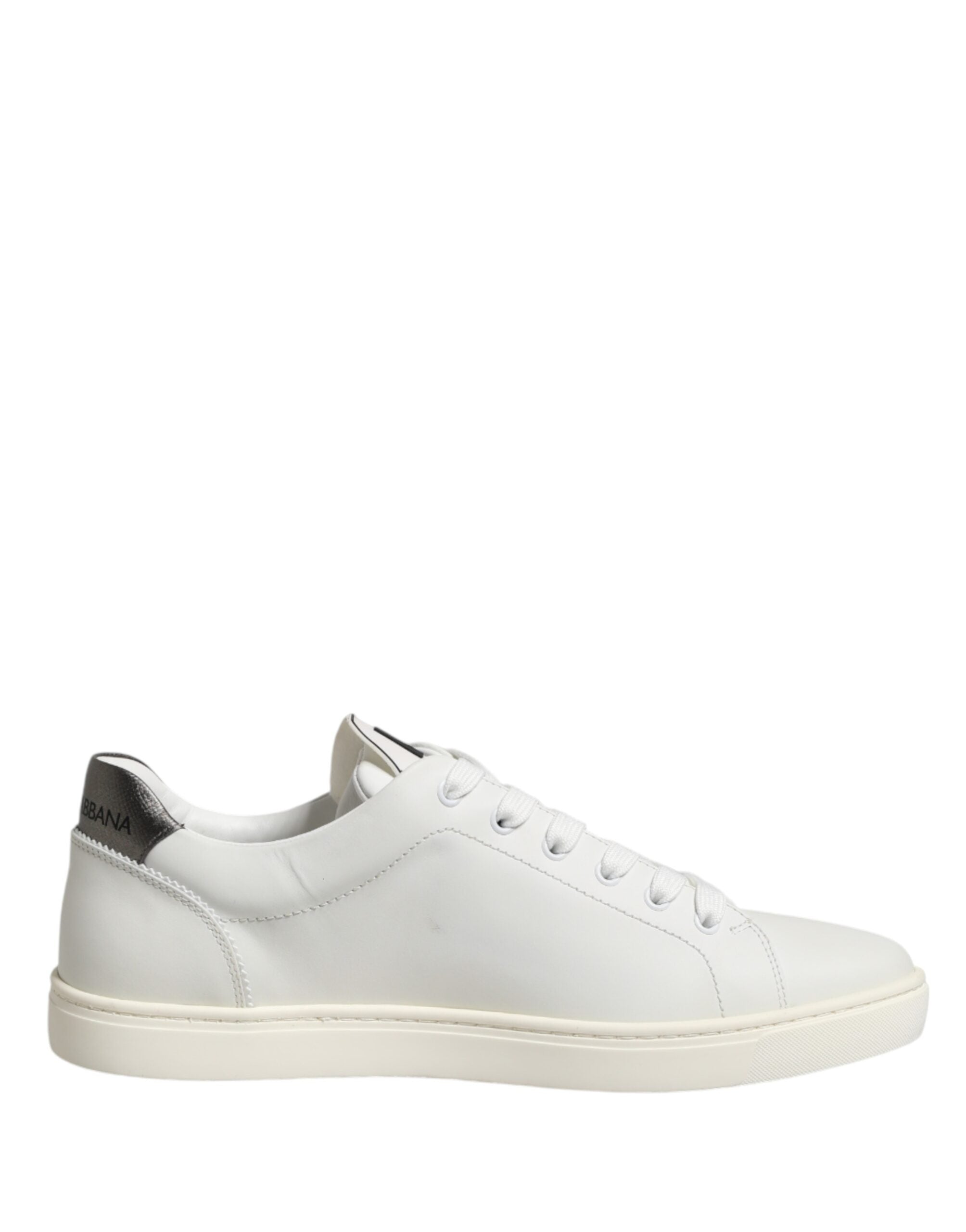 Dolce & Gabbana White Leather Sacred Heart Patch Sneakers Shoes - Luxe Nova