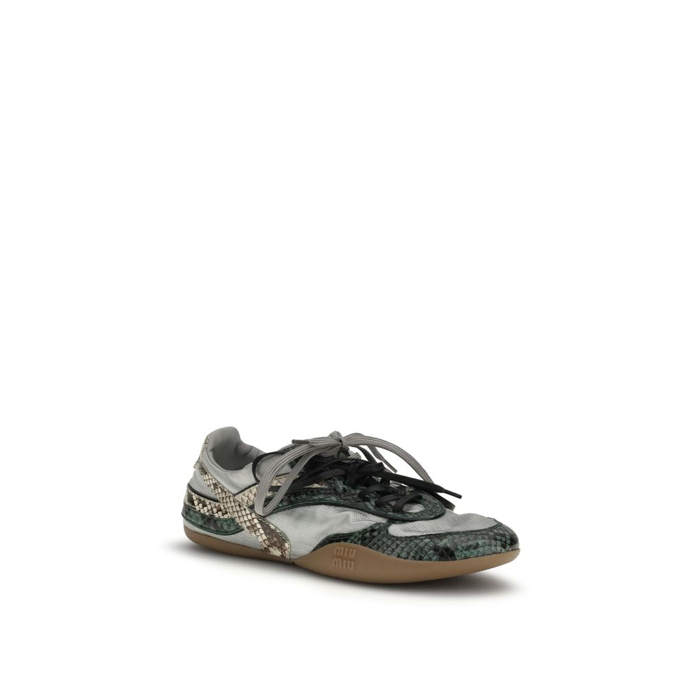Miu Miu Gray Other Fibres Athletic Sneakers - Luxe Nova