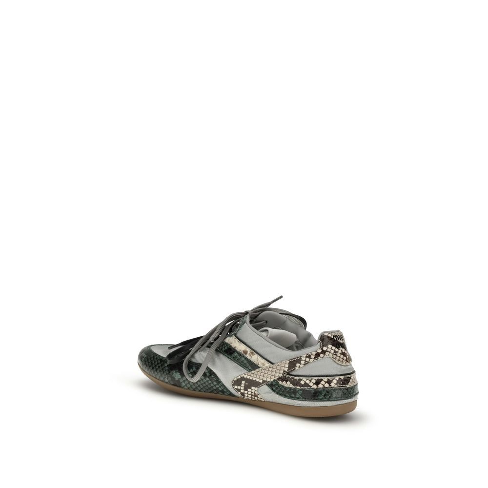 Miu Miu Gray Other Fibres Athletic Sneakers - Luxe Nova
