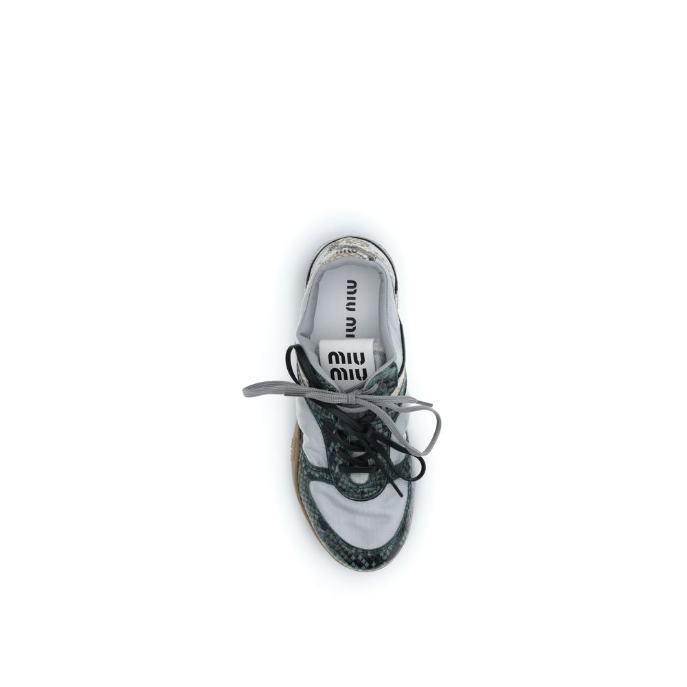 Miu Miu Gray Other Fibres Athletic Sneakers - Luxe Nova