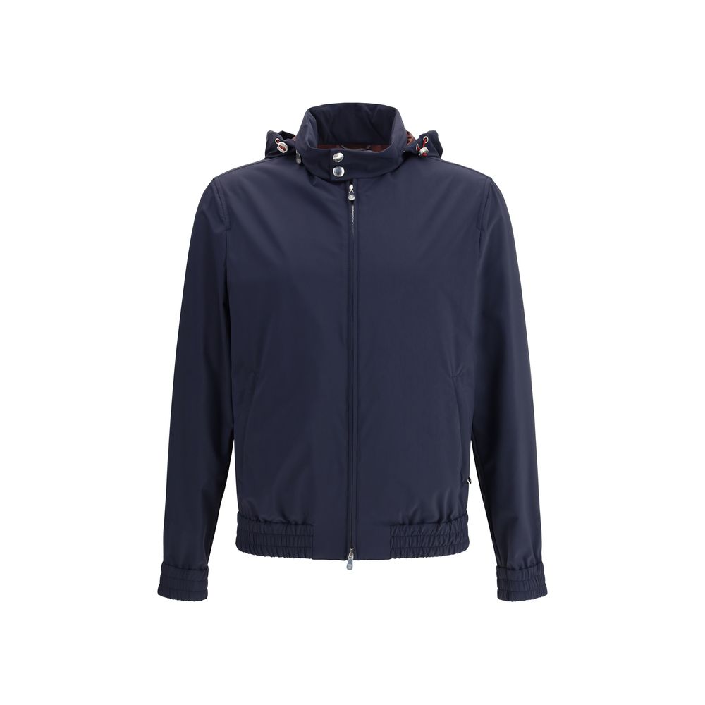 Brunello Cucinelli Blue Polyamide Shell Jacket - Luxe Nova