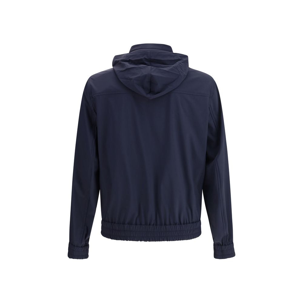Brunello Cucinelli Blue Polyamide Shell Jacket - Luxe Nova