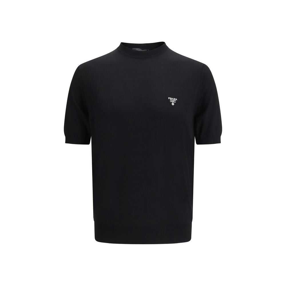 Prada Black Fleece Wool T-Shirt