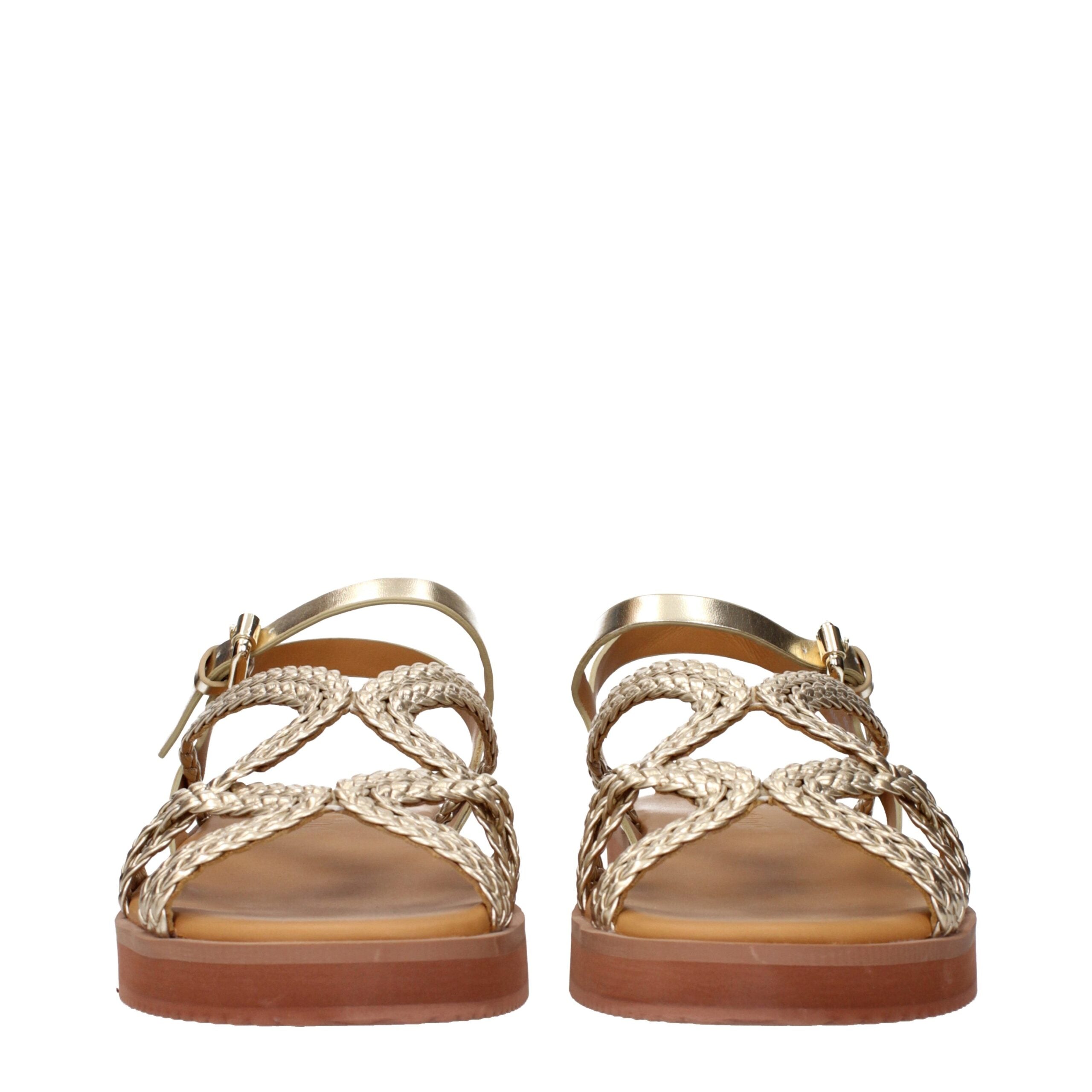 See By Chloé Gold Polyethylene Sandals - Luxe Nova