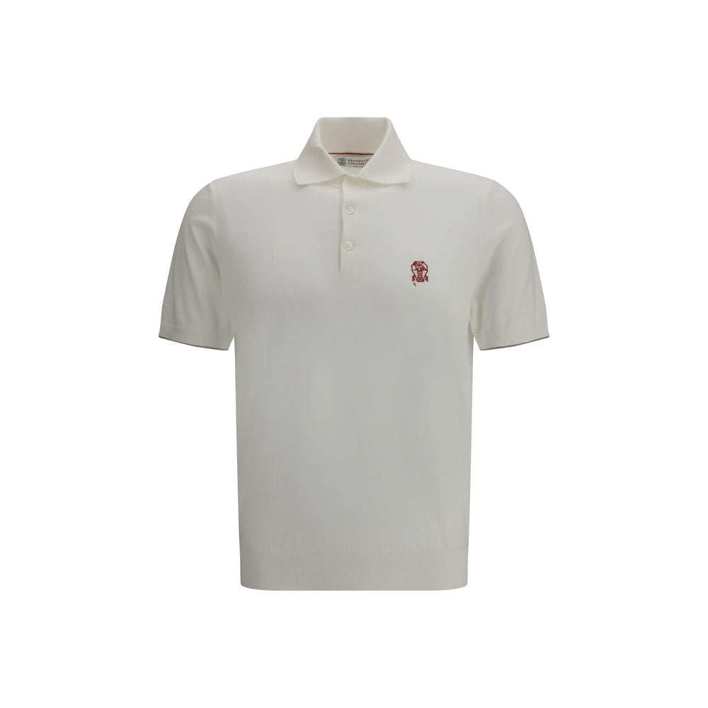 Brunello Cucinelli White Cotton Polo Shirt - Luxe Nova