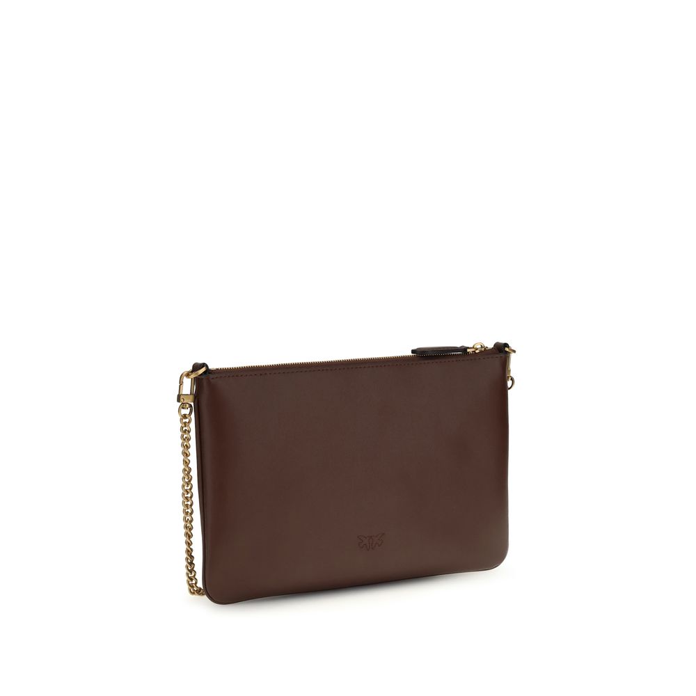 PINKO Bordeaux Calf Leather Bos Taurus Shoulder Bag - Luxe Nova