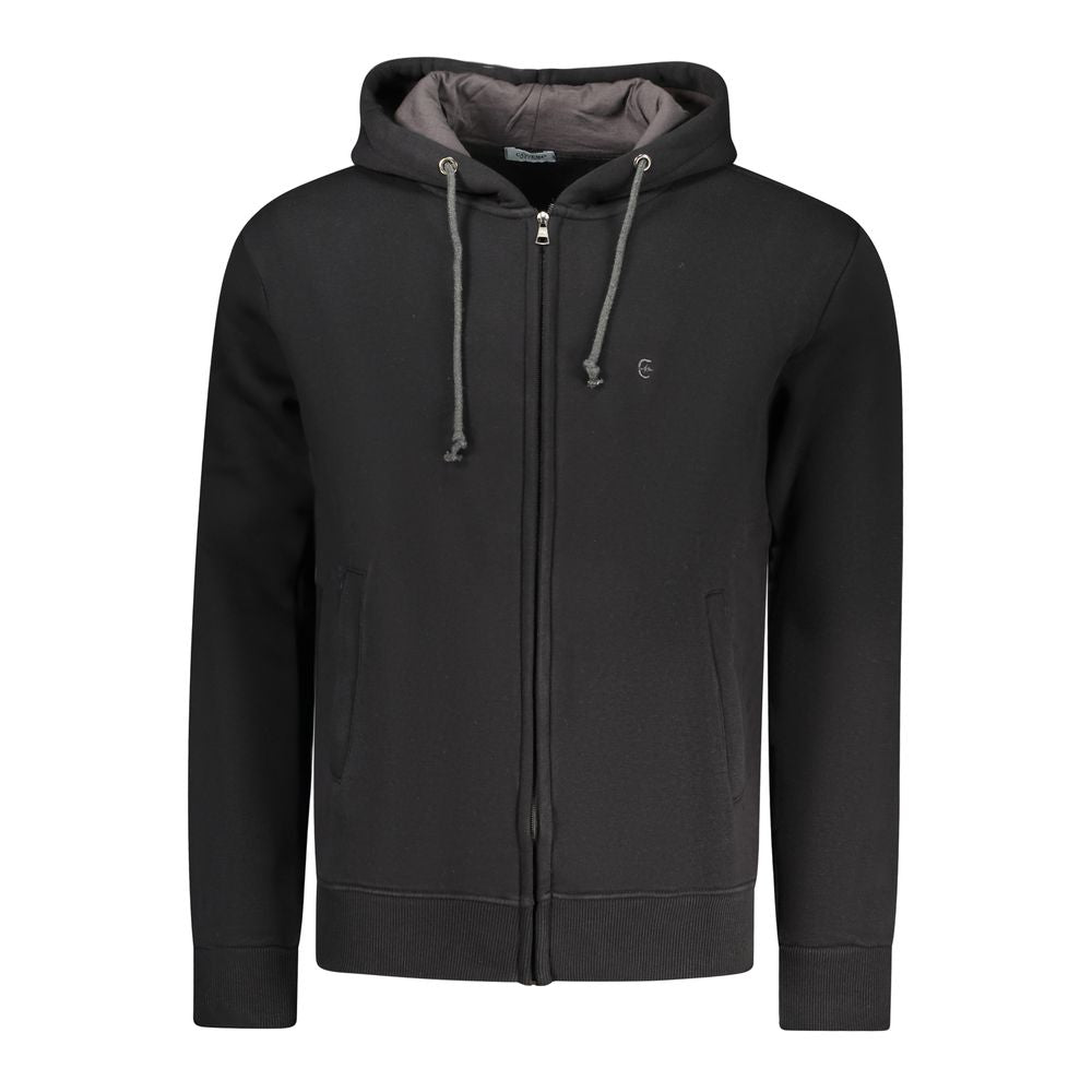 Coveri Moving Black Cotton Men's Hooded Sweatshirt - Luxe Nova