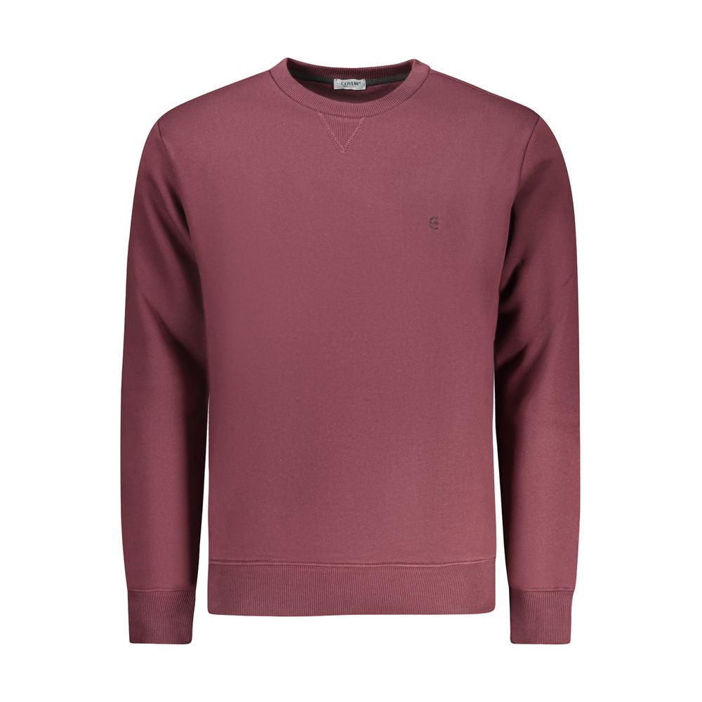 Coveri Moving Rosso Cotton Men Sweatshirt - Luxe Nova