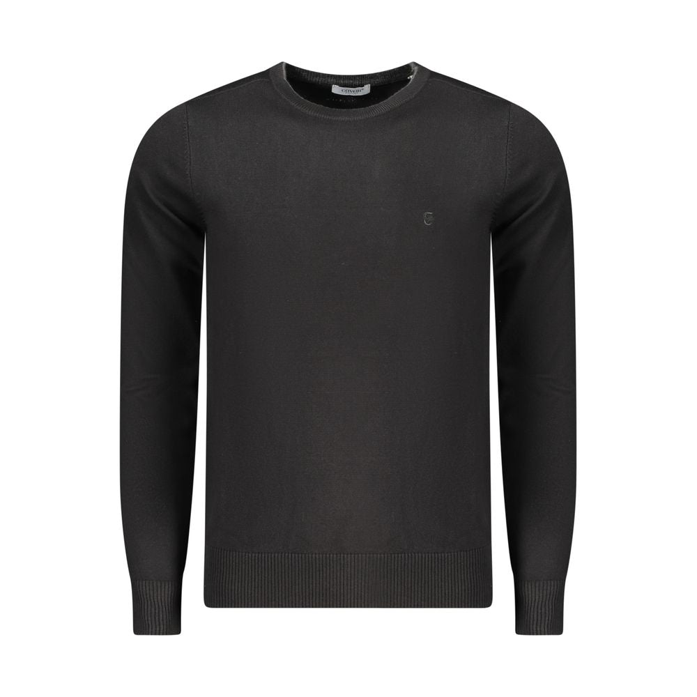 Coveri Moving "Black Viscosa Mens Sweater" - Luxe Nova