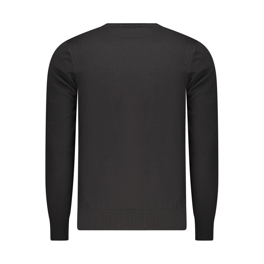 Coveri Moving "Black Viscosa Mens Sweater" - Luxe Nova