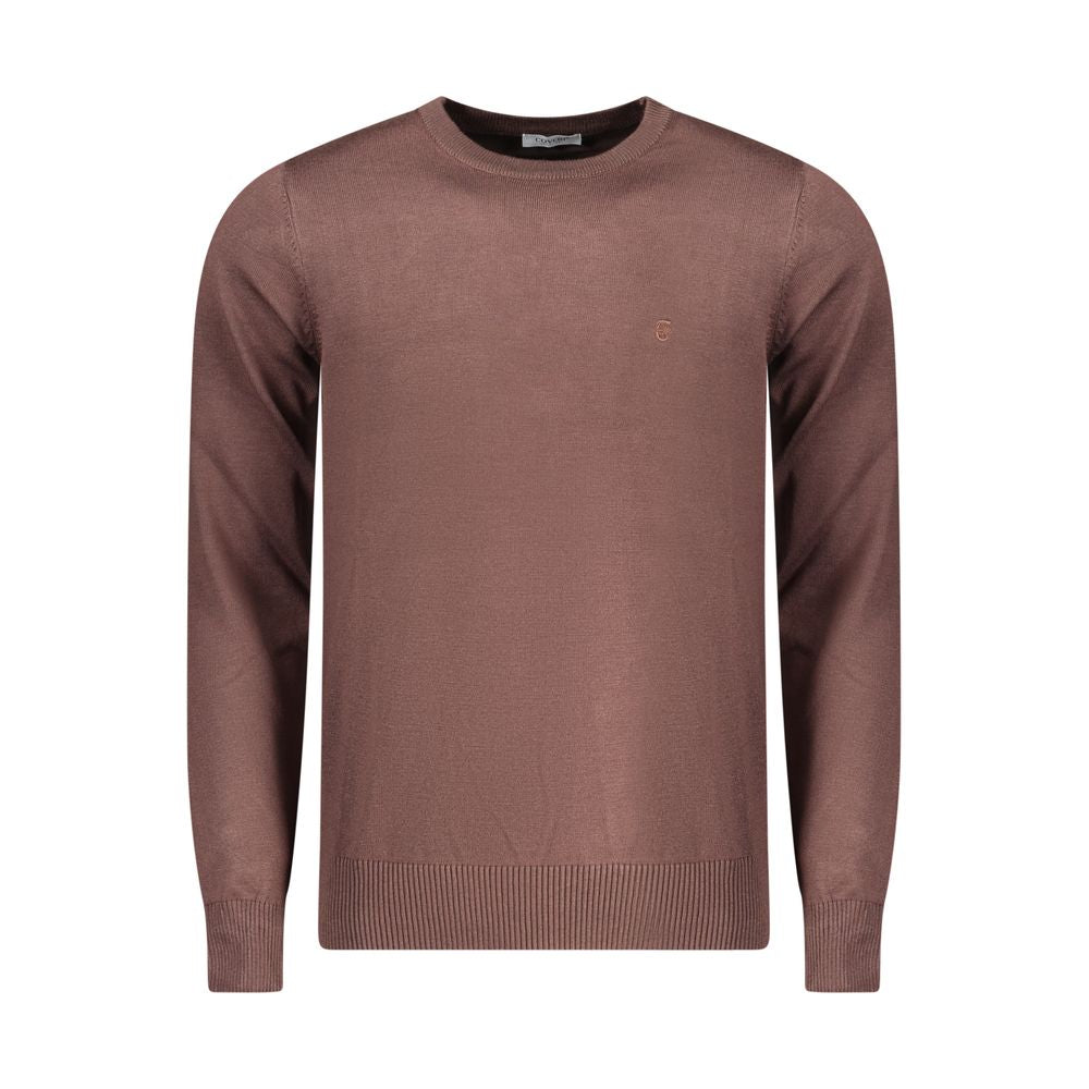 Coveri Moving Marrone Viscosa Mens Sweater - Luxe Nova