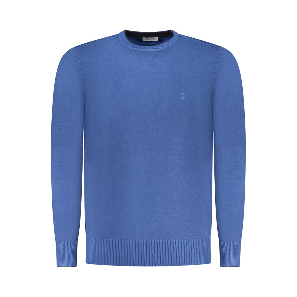Coveri Moving Blue Viscose Men's Sweater - Luxe Nova