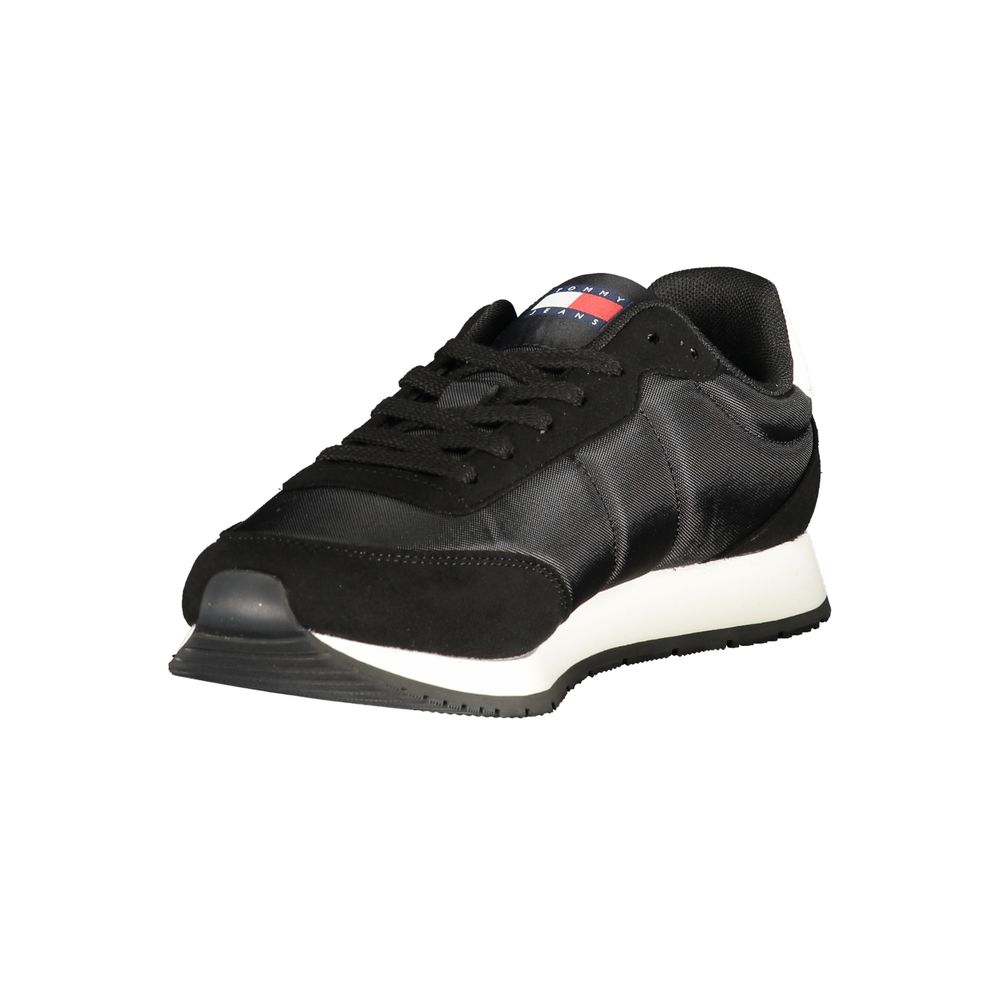Tommy Hilfiger Black Polyurethane Men Sneaker - Luxe Nova