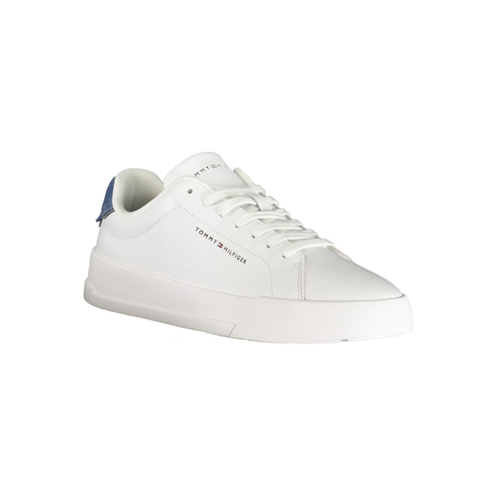 Tommy Hilfiger White Polyurethane Men's Sneaker - Luxe Nova