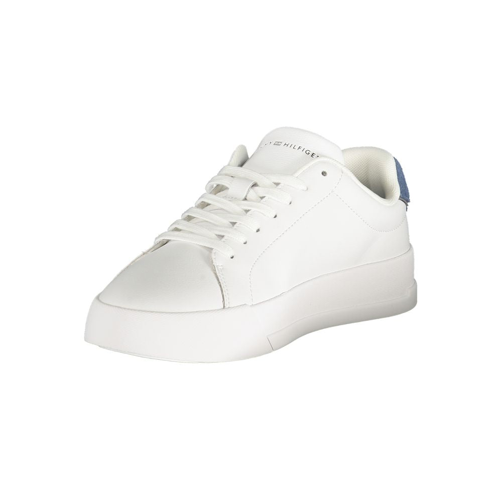 Tommy Hilfiger White Polyurethane Men's Sneaker - Luxe Nova