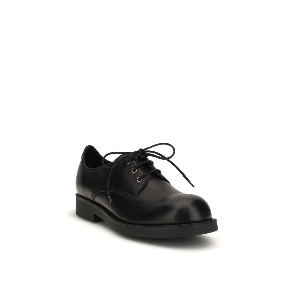 MM6 Black Calf Leather Bos Taurus Oxfords And Derbies
