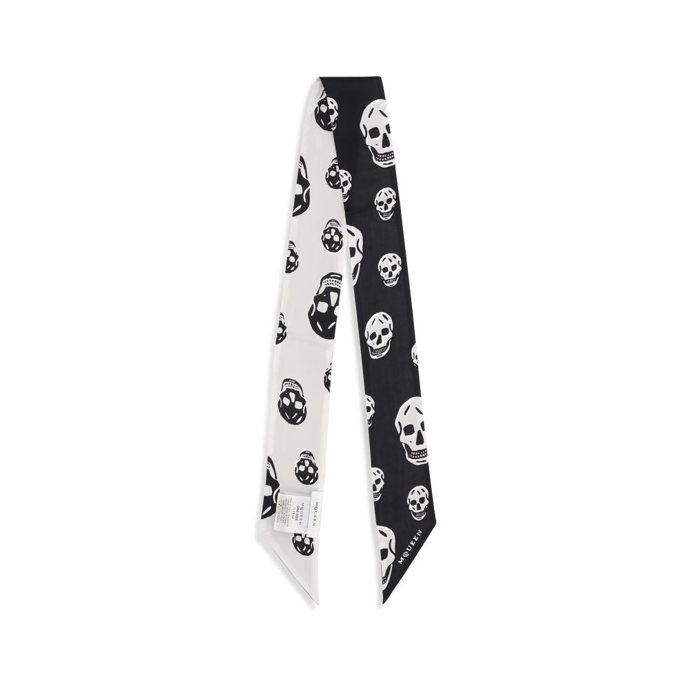 Alexander McQueen Black Silk Scarf - Luxe Nova