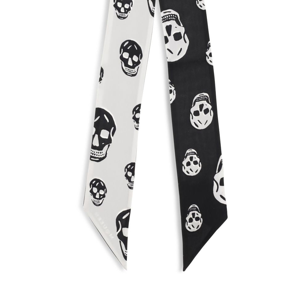 Alexander McQueen Black Silk Scarf - Luxe Nova