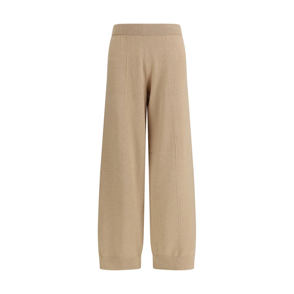Fabiana Filippi Beige Fleece Wool Casual Pants