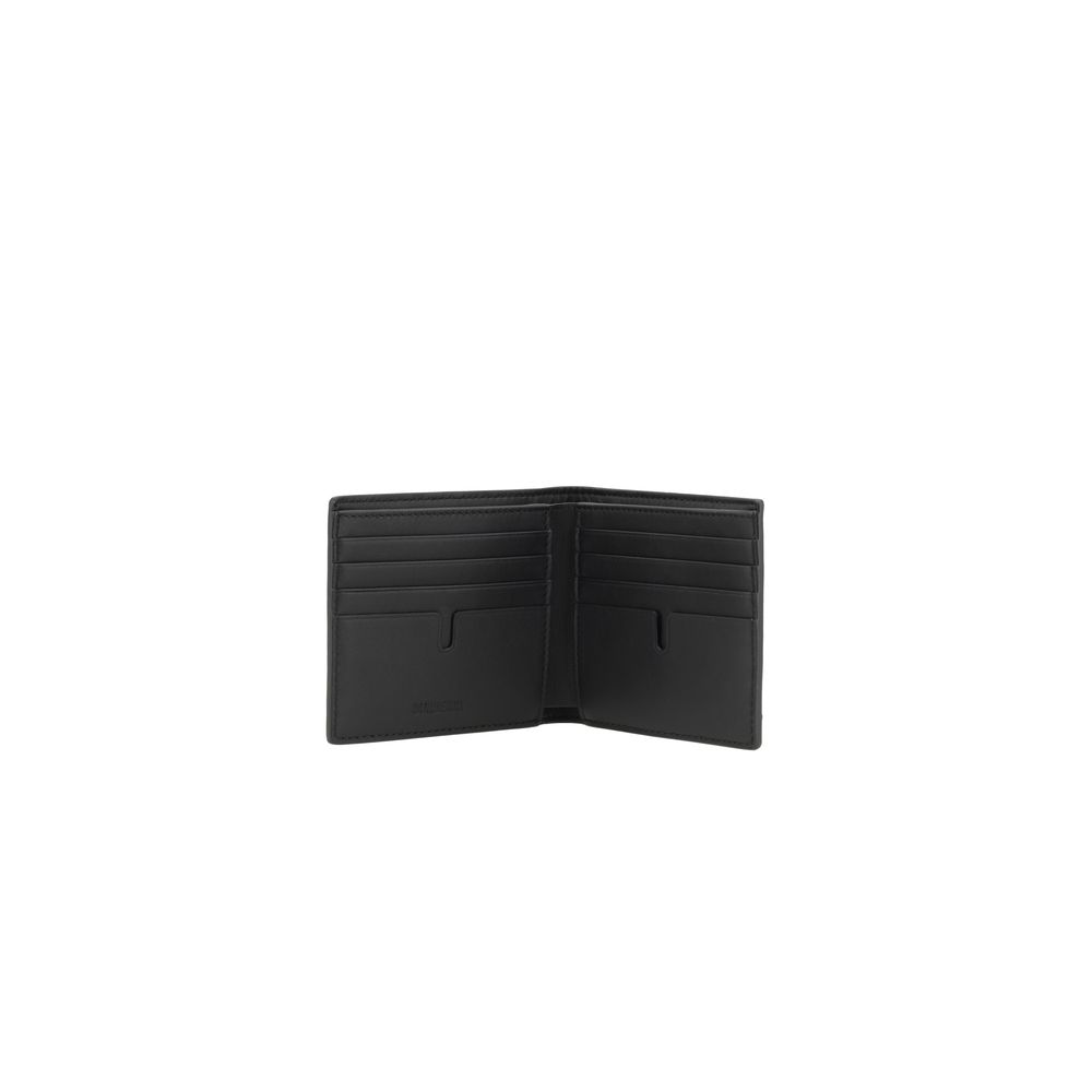 Burberry Black Calf Leather Bos Taurus Wallet - Luxe Nova