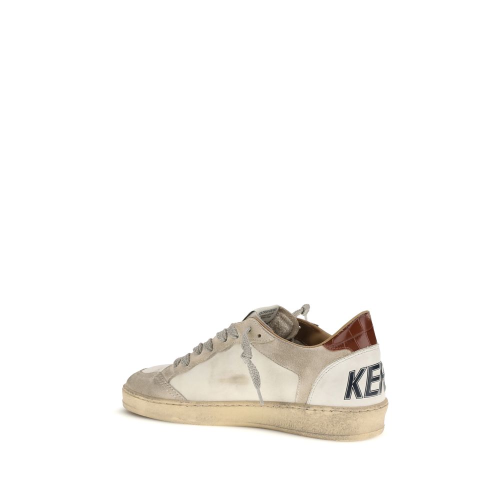 Golden Goose White Calf Leather Bos Taurus Low Top Sneakers - Luxe Nova