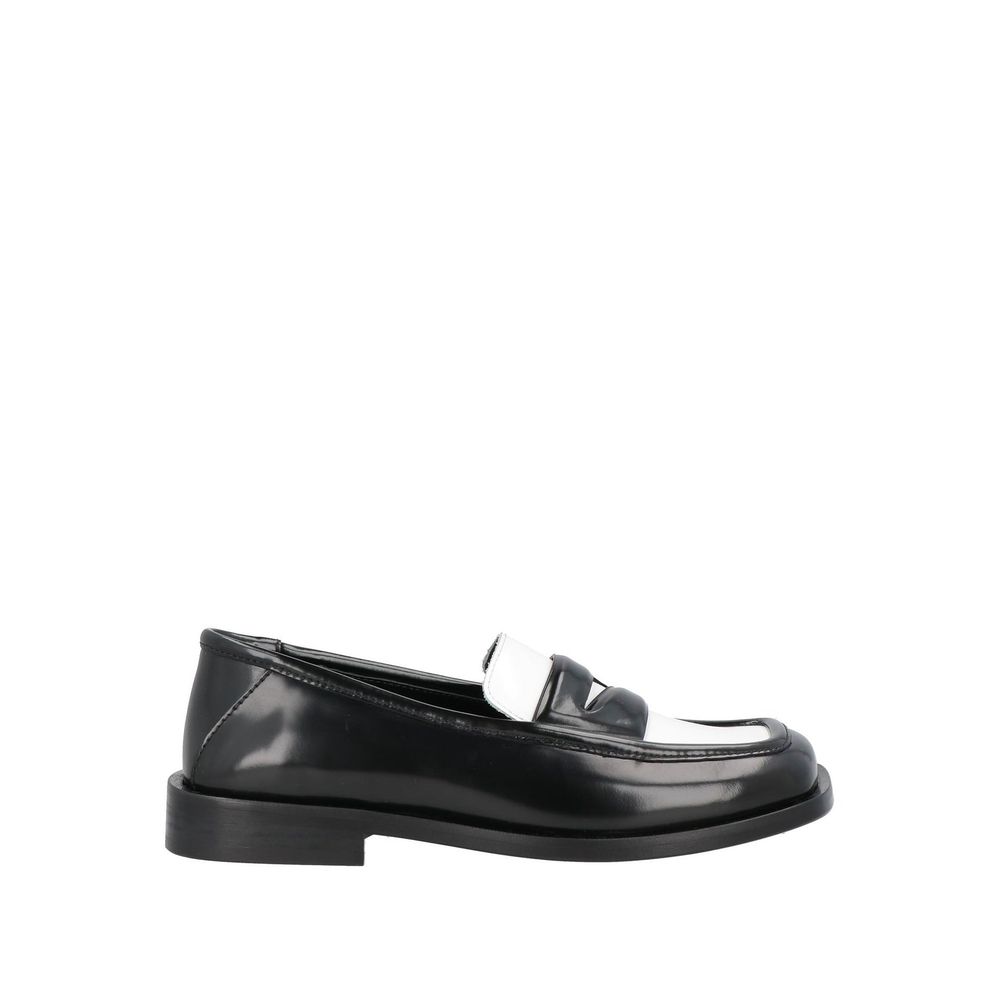The Attico Black Leather Slip-On Loafers - Luxe Nova