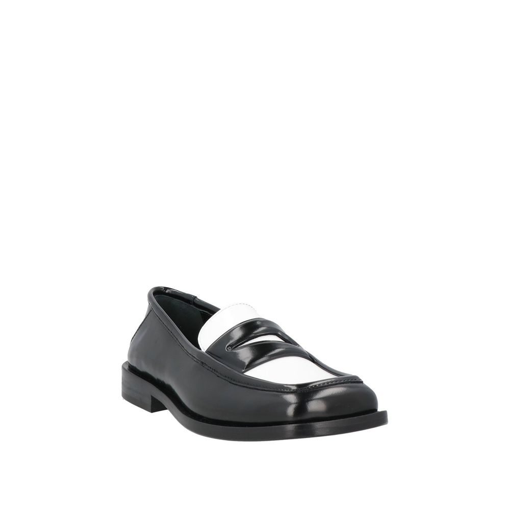 The Attico Black Leather Slip-On Loafers - Luxe Nova