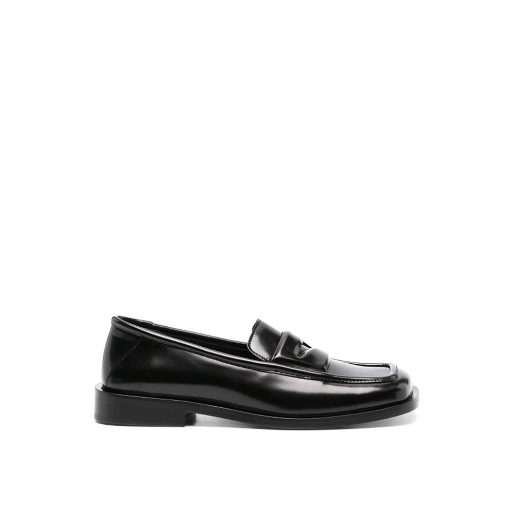 The Attico Black Calfskin Slip-On Loafers - Luxe Nova