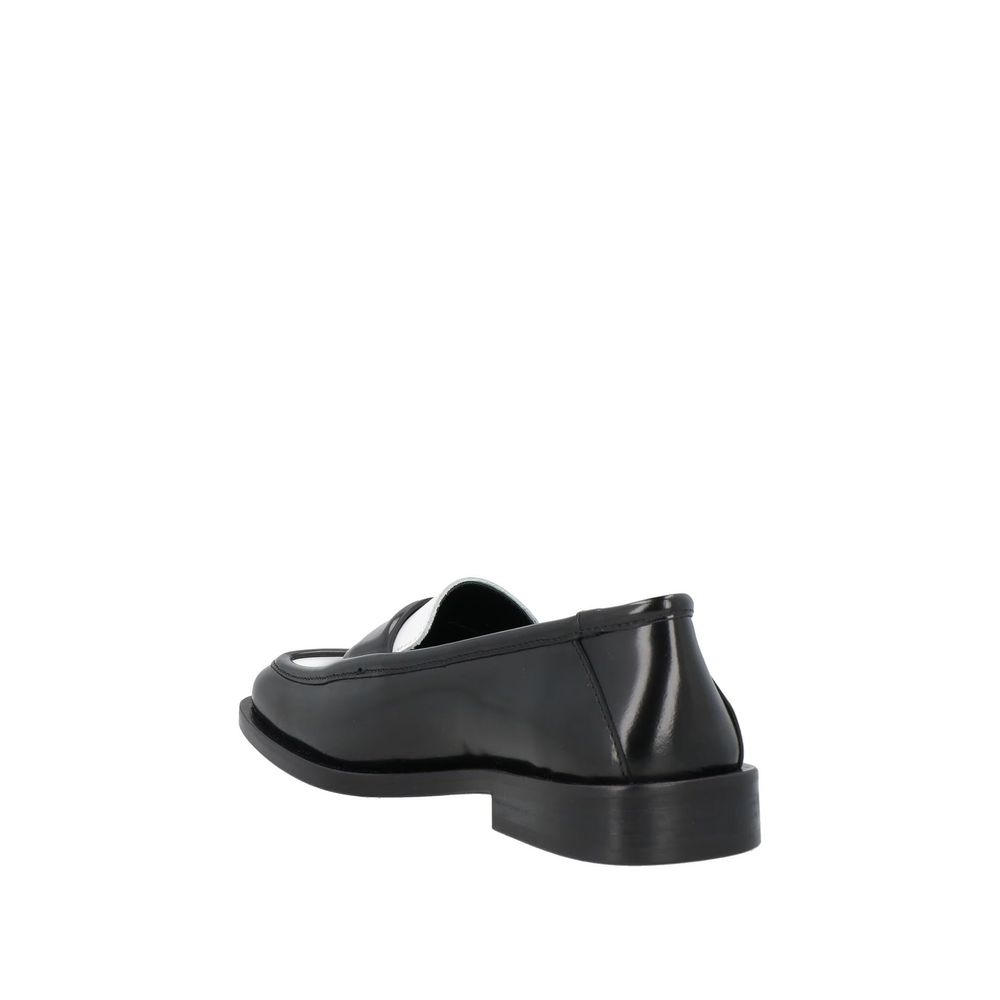 The Attico Black Leather Slip-On Loafers - Luxe Nova