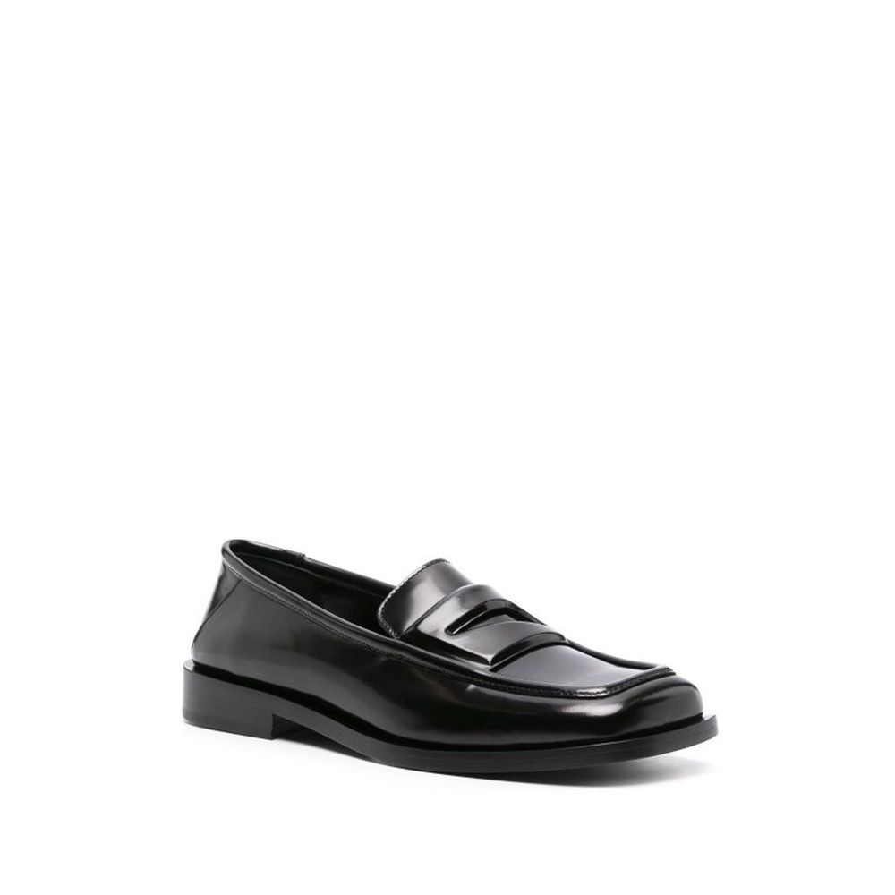 The Attico Black Calfskin Slip-On Loafers - Luxe Nova