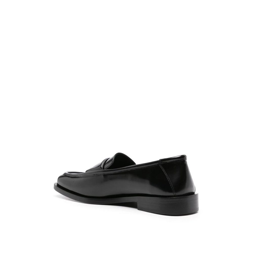 The Attico Black Calfskin Slip-On Loafers - Luxe Nova