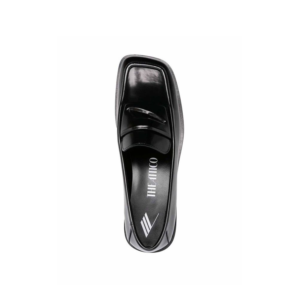 The Attico Black Calfskin Slip-On Loafers - Luxe Nova