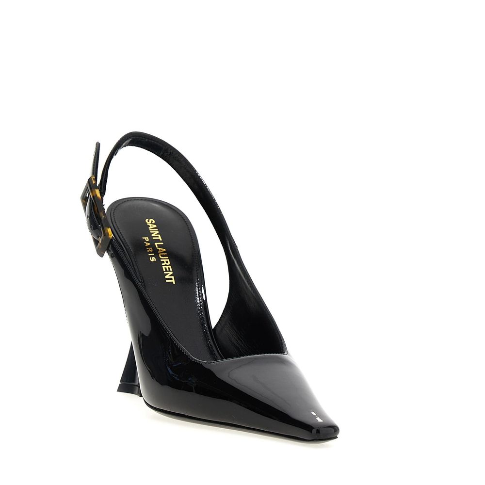 Saint Laurent Black Calfskin High Heel Pumps - Luxe Nova