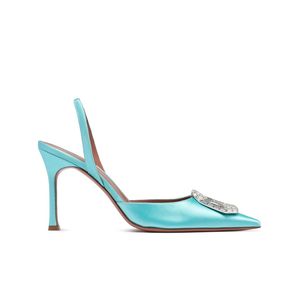 Amina Muaddi Bicolor Silk Pumps - Luxe Nova
