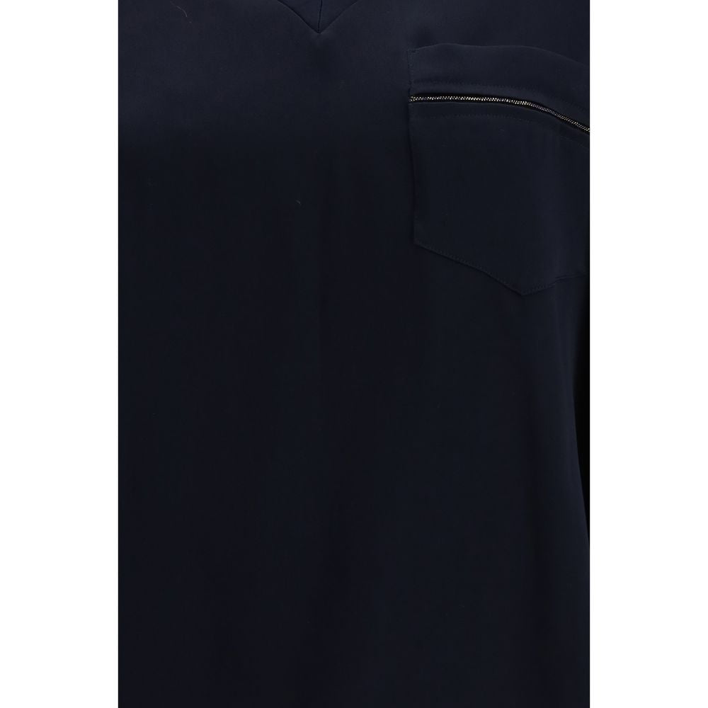 Fabiana Filippi Blue Viscose T-Shirt