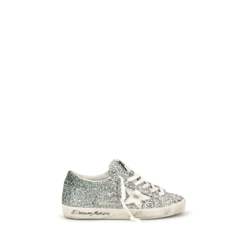 Golden Goose Silver Fabric Low Top Sneakers - Luxe Nova
