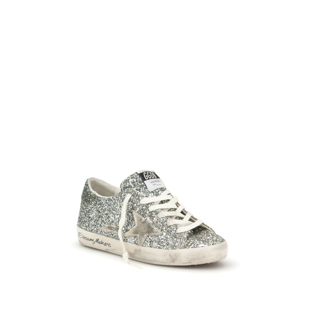 Golden Goose Silver Fabric Low Top Sneakers - Luxe Nova