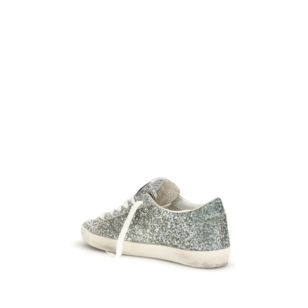 Golden Goose Silver Fabric Low Top Sneakers - Luxe Nova