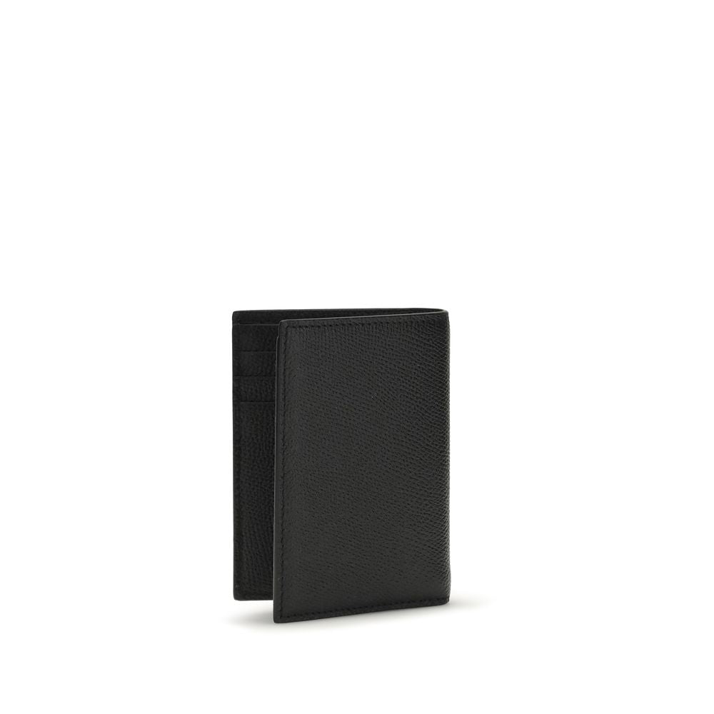 Valentino Garavani Black Calf Leather Bos Taurus Wallet - Luxe Nova