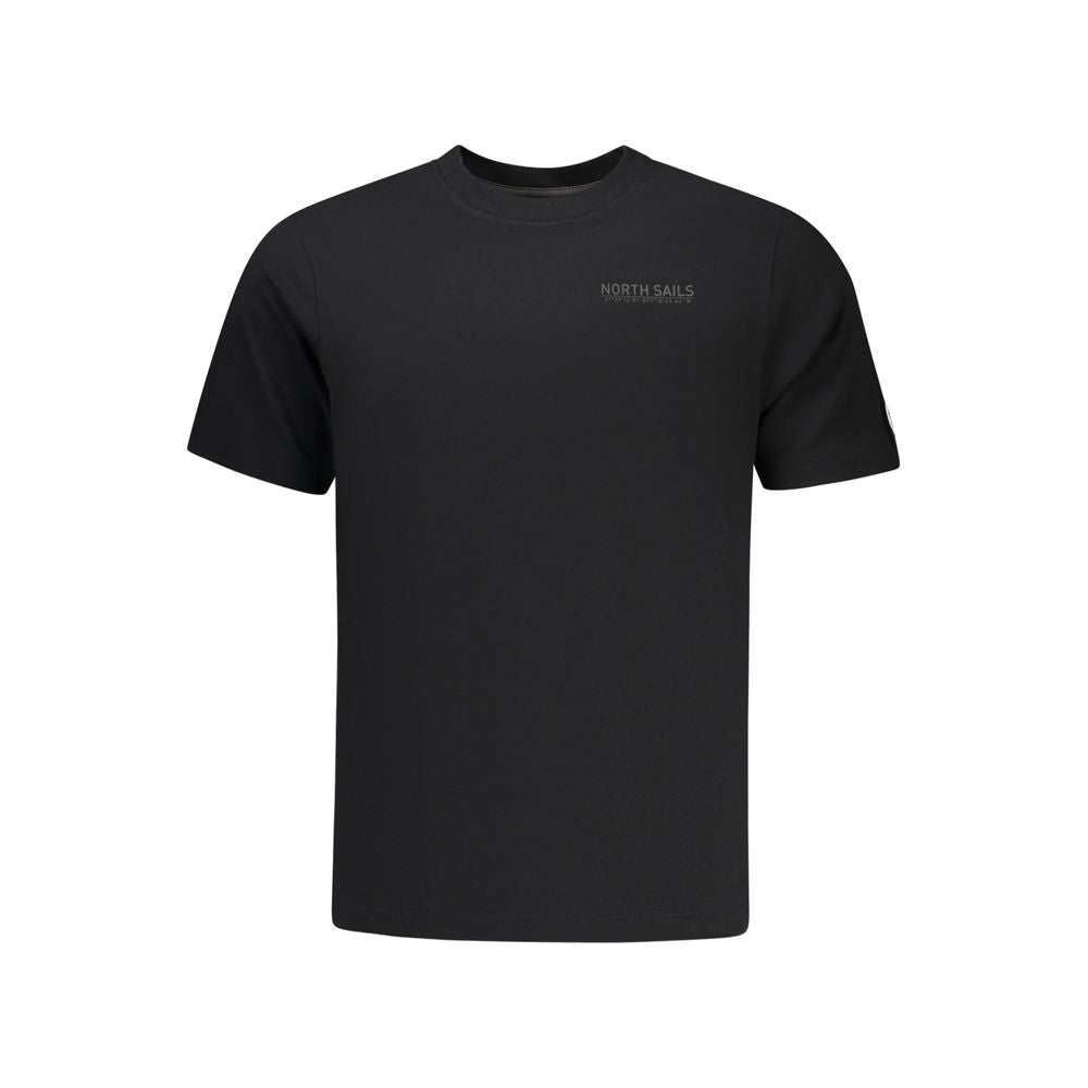 North Sails Black Cotton Men T-Shirt - Luxe Nova