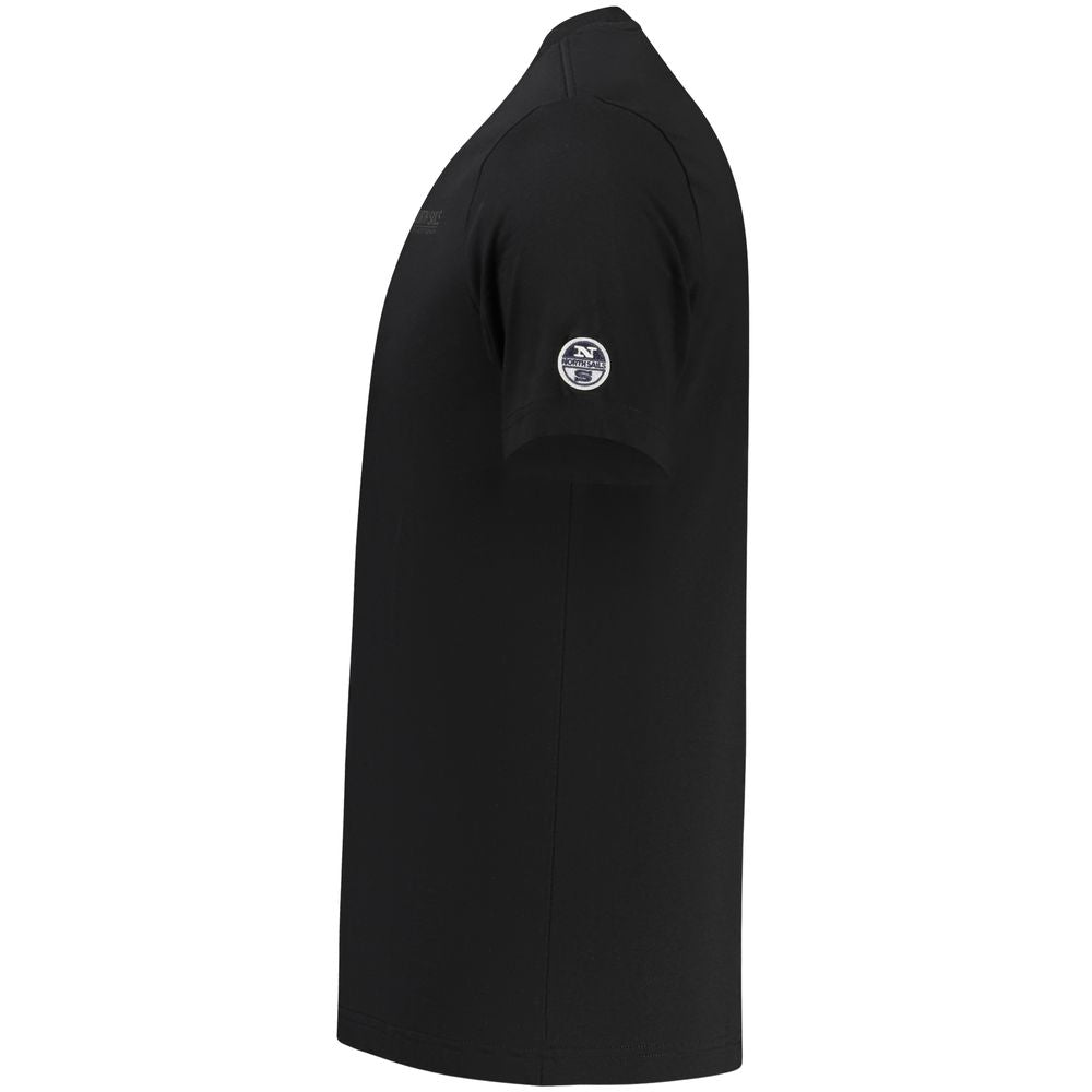 North Sails Black Cotton Men T-Shirt - Luxe Nova
