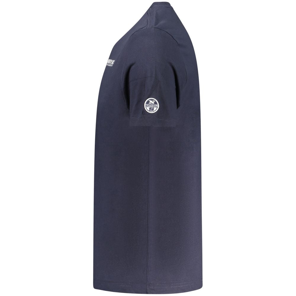 North Sails Blue Cotton Men T-Shirt - Luxe Nova