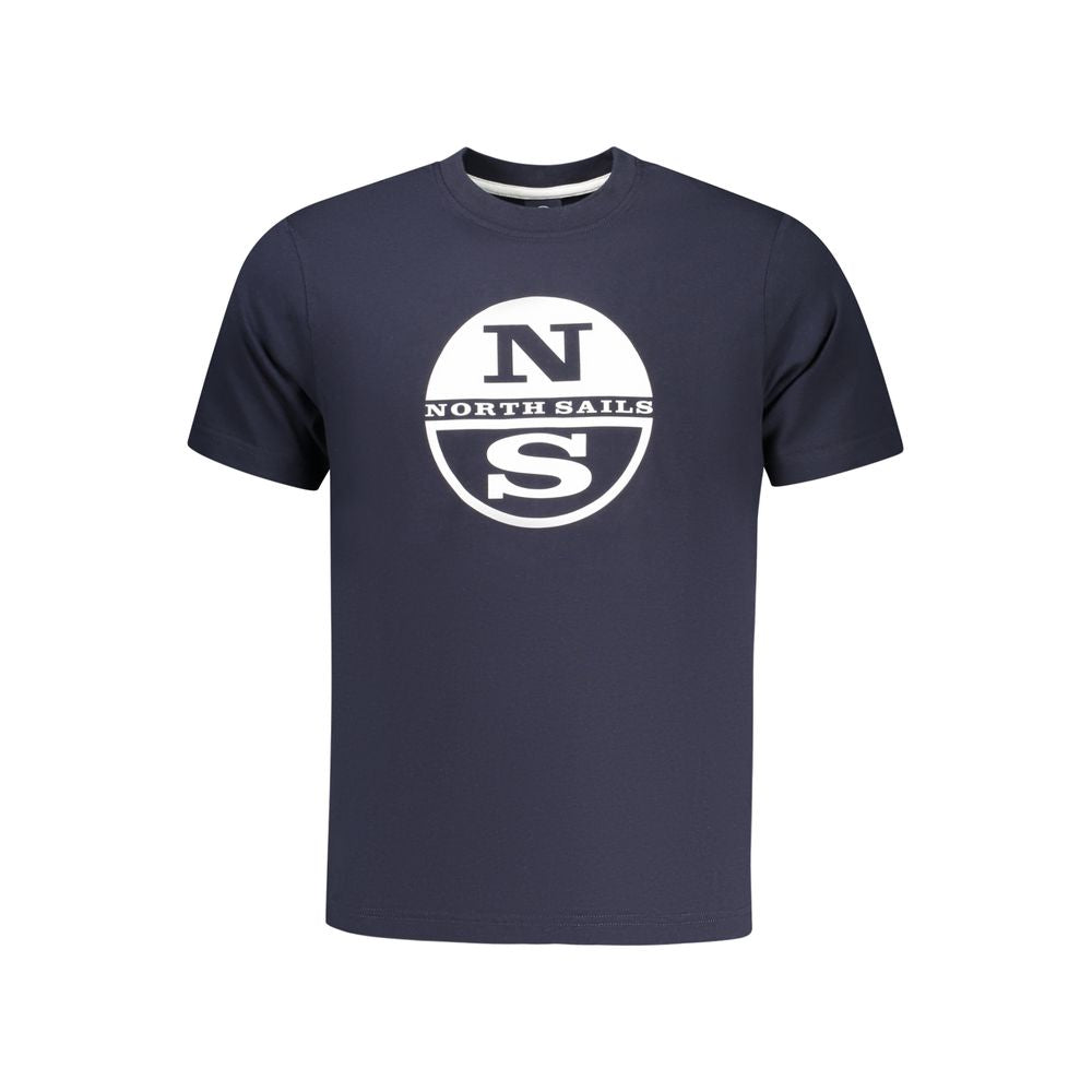North Sails Blue Cotton Men T-Shirt - Luxe Nova