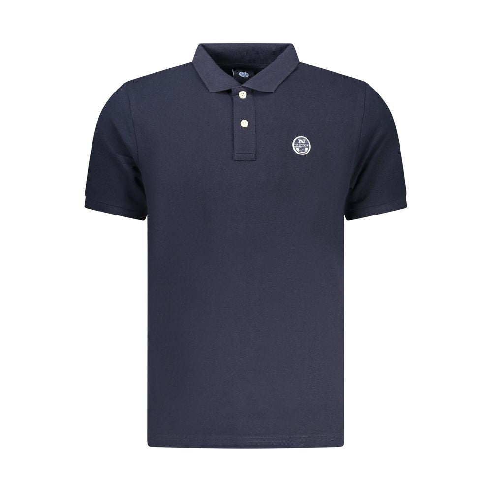 North Sails Blue Cotton Men Polo Shirt - Luxe Nova