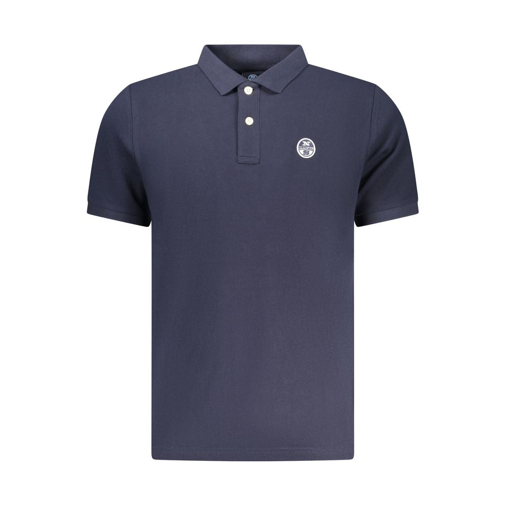North Sails Blue Cotton Men Polo Shirt - Luxe Nova