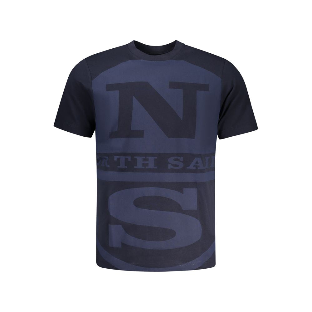 North Sails Blu Cotton Men T-Shirt - Luxe Nova