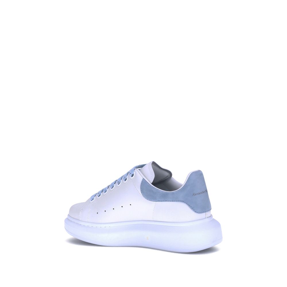 Alexander McQueen Blue Calf Leather Bos Taurus Platform Sneakers - Luxe Nova
