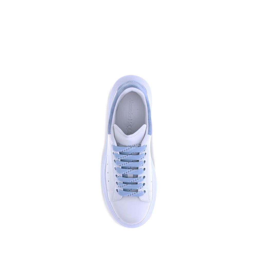 Alexander McQueen Blue Calf Leather Bos Taurus Platform Sneakers - Luxe Nova